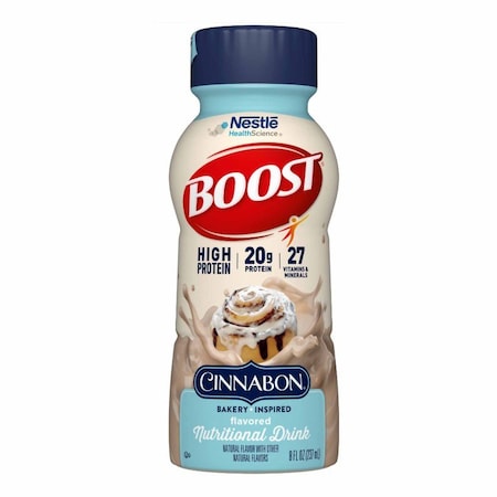Boost High Protein Oral Supplement Cinnabon Flavor Liquid 8 oz. Bottle, 24PK 00041679530641